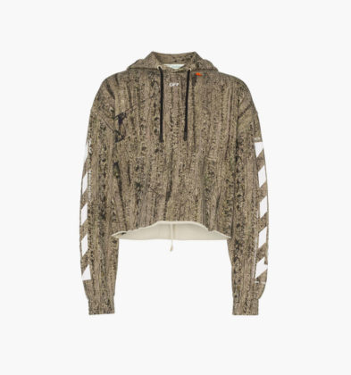 Camo logo print cotton hoodie Camo logo print cotton hoodie